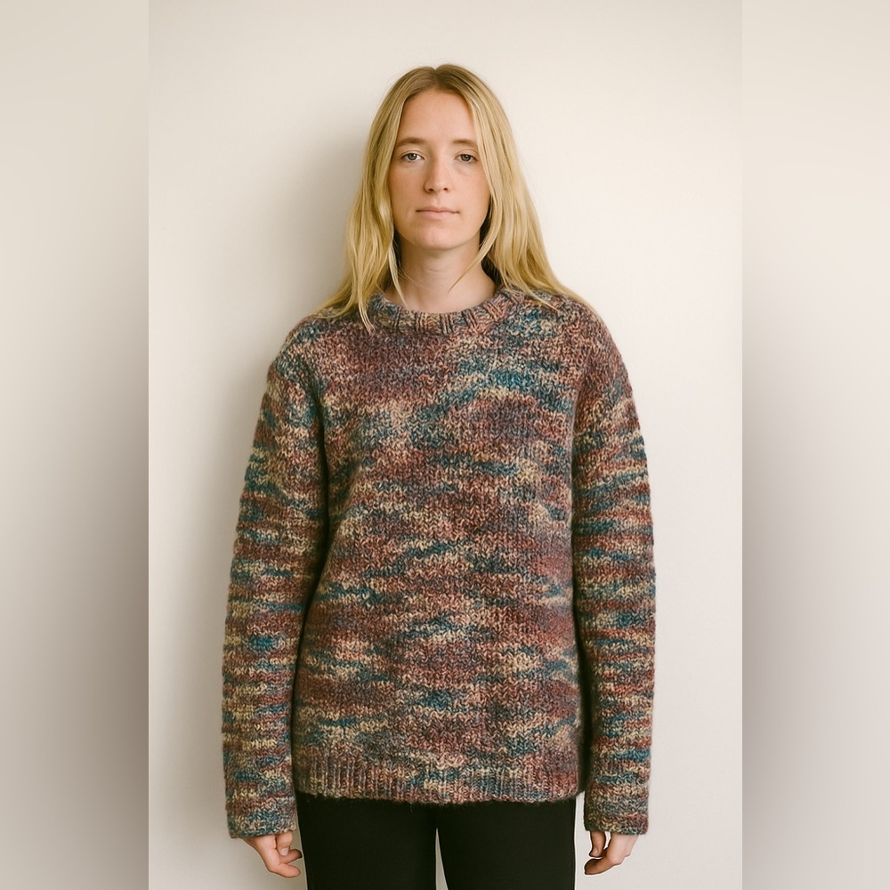 Folk || Multicolour Wool Blend Crewneck Knit Sweater